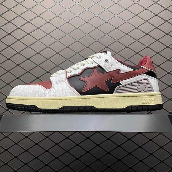 A Bathing Ape Bape SK8 Sta Sneakers in Vintage White Red